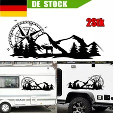 2X Aufkleber Wohnwagen