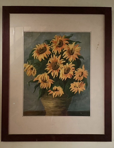 Gerahmtes bild sonnenblumen - gerahmtes,