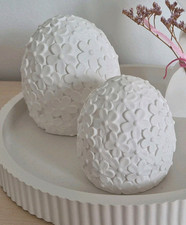2 x Deko Osterei Weiss