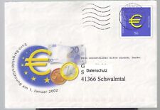 Plusbrief Euro €uro Bargeldeinführung 56 Cent Scheine Münzen 26.04.2003 Bedarfs.