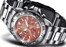 FIREFOX FFS01 DESTROYER Chronograph Herrenuhr Blatt kastanie Faltschließe 10 ATM