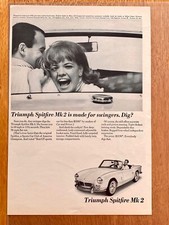 Triumph Spitfire Mk 2 Roadster Oldtimer Original 1965 Vintage Advert Werbung