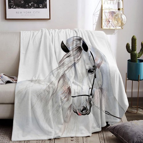 Kuscheldecke mit pferdmotiv - mit,