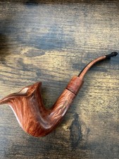 Seltene hochwertige Pfeife Amorelli Holz Glatt Handmade in Italy