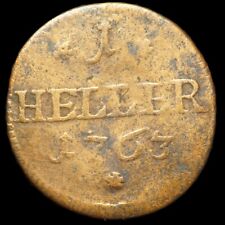 SACHSEN-HILDBURGHAUSEN: 1 Heller 1763. "MONOGRAMM" - ERNST FRIEDRICH KARL.