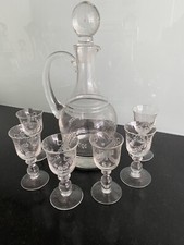 Karaffe Und Likörgläser 6 Stück Romantica Leonardo 70er