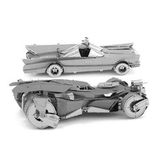 Batmobil - 3D Laser Metall Puzzle, Batman vs Superman, Klassik, Down, Bausatz