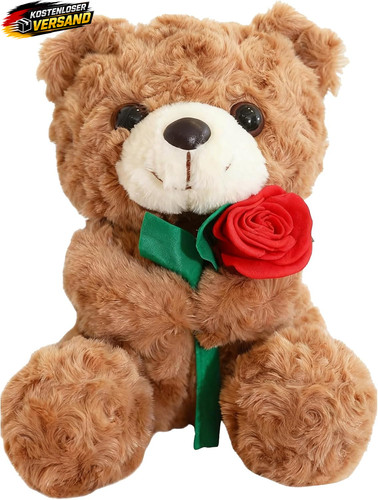 Kuscheltier mit rose weicher - kuscheltier,