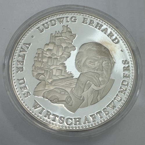 Silbermedaille ludwig erhard - -,
