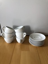 Italienische Cappuccino-/Kaffeetassen 6er Set (nur 4 Untertassen) - Neu!