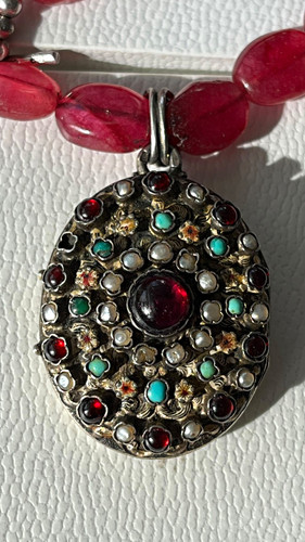 Antikes silber amulett - silber-amulett, /
