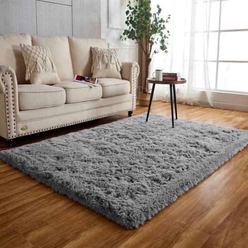 Hochflorteppich grau 60x120cm - hochflorteppich,