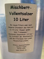 Filtersäule Mischbett-Vollentsalzer 10 Liter Aquarien Aquaristik Aquarium Wasser