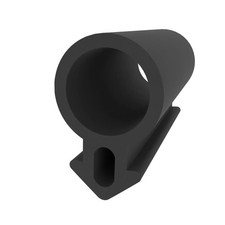 Anschlagdichtung mit Schlauch für Weru Fenster | 11 mm Höhe | Schwarz