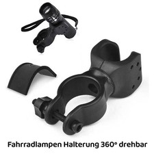 Fahrradhalterung LED Taschenlampe Halterung 360° drehbar Lampenhalterung Front