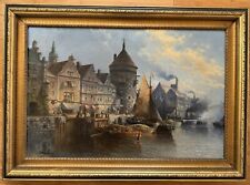 Karl Kaufmann (1843-1902) Alte Ansicht Danzig +Original  Öl LW Topzustand