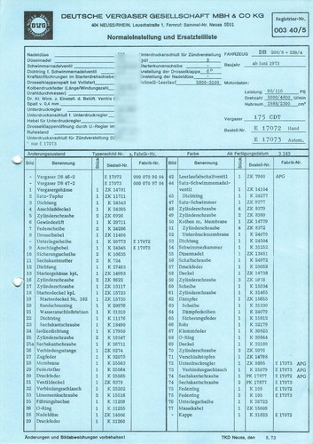 Einstelldaten datenblatt - einstelldaten,
