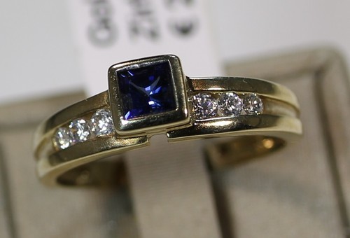 333 gelbgold ring - gr., 56