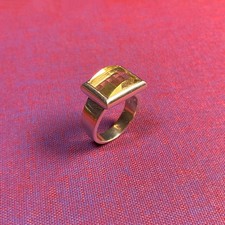 RING 925 Silber großer Citrin