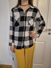 Schwarz weiß karierte Flanell