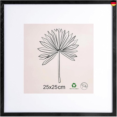 Bilderrahmen 25x25cm schwarz - 25x25cm,