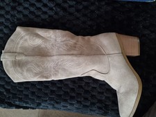 Damen Cowboy Stiefel beige Neu, 39