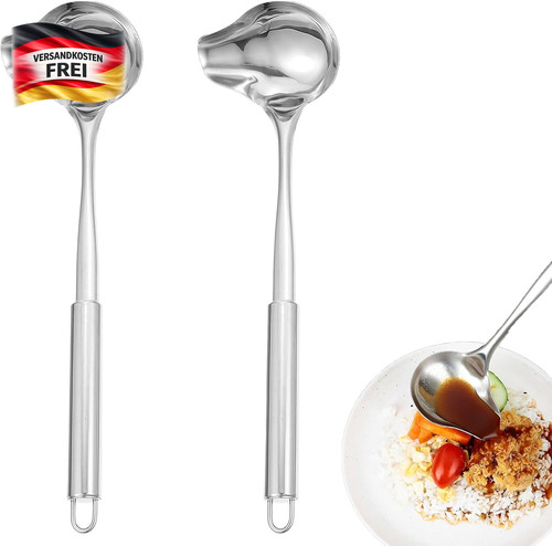 Edelstahl suppenkelle mit - edelstahl,