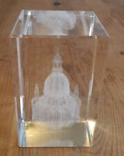 3 D Laser Gravur - Mount Matre - Kristallglas Block Höhe 8 cm - Breite 5 cm