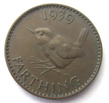 alte englische Bronzemünze 1