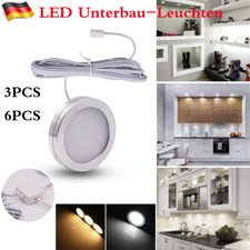 3/6x LED Unterbauleuchte Nachtlicht Küche Vitrinenbeleuchtung Schrankleuchten