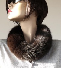 Pelz Schal Blaufuchs Boa Loop