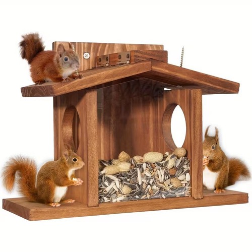 Eichhörnchen futterhaus holz - futterhaus,