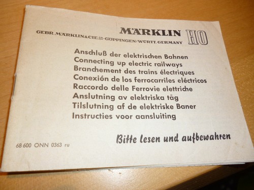 Märklin anleitung anschluss - anleitung, "anschluss
