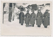 Foto Wehrmacht Soldaten,Stahlhelm, Karabiner Winter 2.WK (6922a)