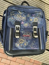4you Schulrucksack "in search of dreams",  Mädchen, dunkelblau, geblümt, Nw.