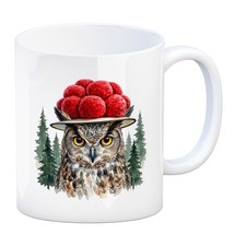 Uhu mit Bollenhut Kaffeebecher