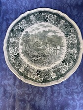 Villeroy&Boch Burgenland grün Tortenplatte 32 cm  grüner Stempel TOP