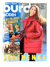Burda Mode Magazin 11/1992, Geschenke, Schnittmuster Abendmode, Stricken