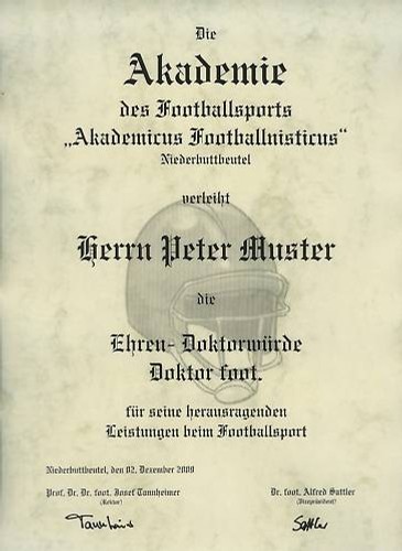 Diplom urkunde ehren doktor - urkunde,
