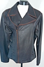 Jacke Damen Gr. 44 - Bikerstil - braun - Kunstleder