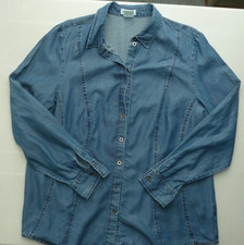 Erfo Damen Jeansbluse / Bluse / Tunika - Gr.  46 - Jeans - Langarm