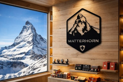 Matterhorn metall wandbild - metall,