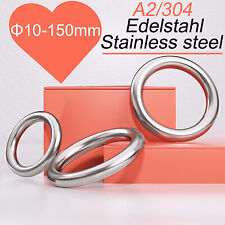Kragen O-Ring lötfrei V4A Metallring Öse Ringe Edelstahl A2 Runde Edelstahlringe
