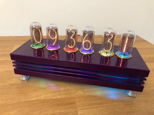 Purple ferarri nixie clock - purple,