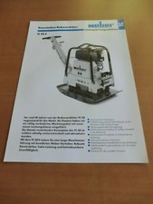 Prospekt Weber TC 50-2 Reversiebare Boden-Verdichter Rüttelplatte Ausgabe 1999