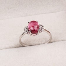 925 Sterlingsilber Oval Rosa