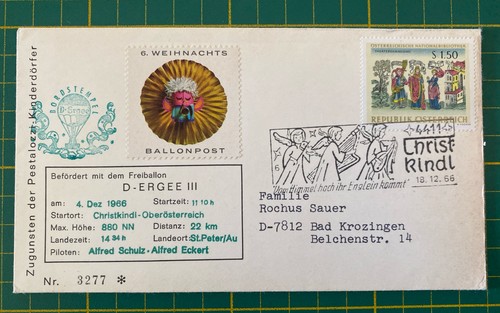 Ballonpost 1966 christkindl - 1966,