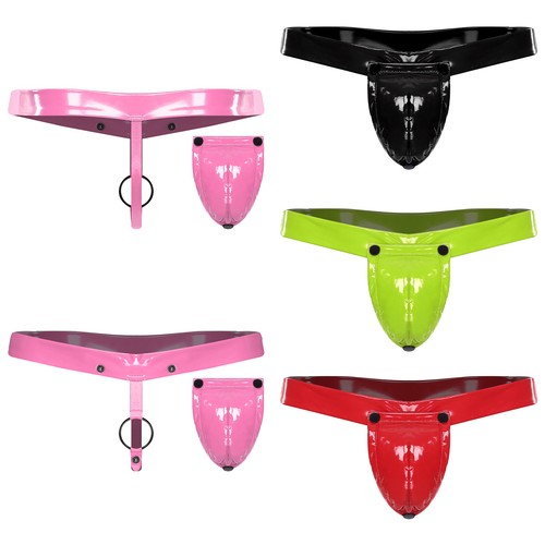 Herren lackleder tanga - de,