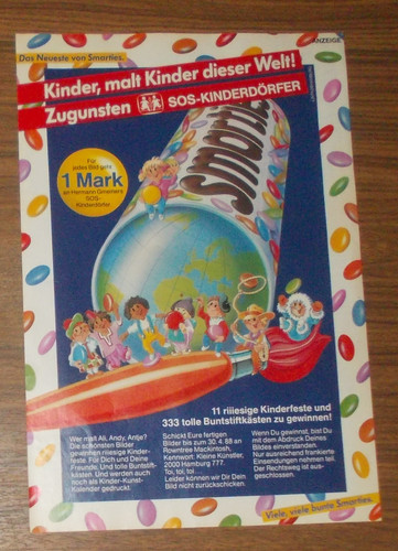Seltene werbung smarties - smarties, rolle