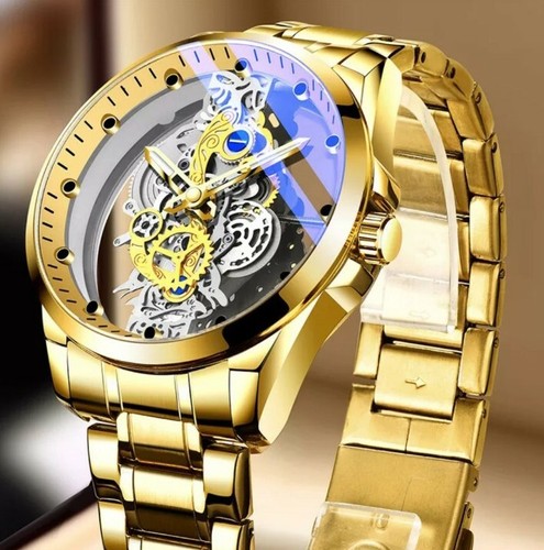 Skelett herren uhr gold - herren,